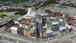 Modern stadsdel i Kiruna